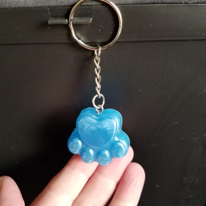 Paw Print Key Chain