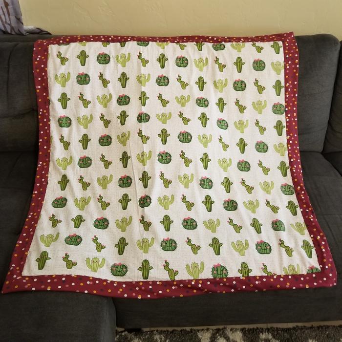 Happy Cactus Baby Blanket